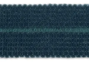 1 1/4" Mysterious Spruce Fold-Over Chenille Polyester Trim (Made in Germany)