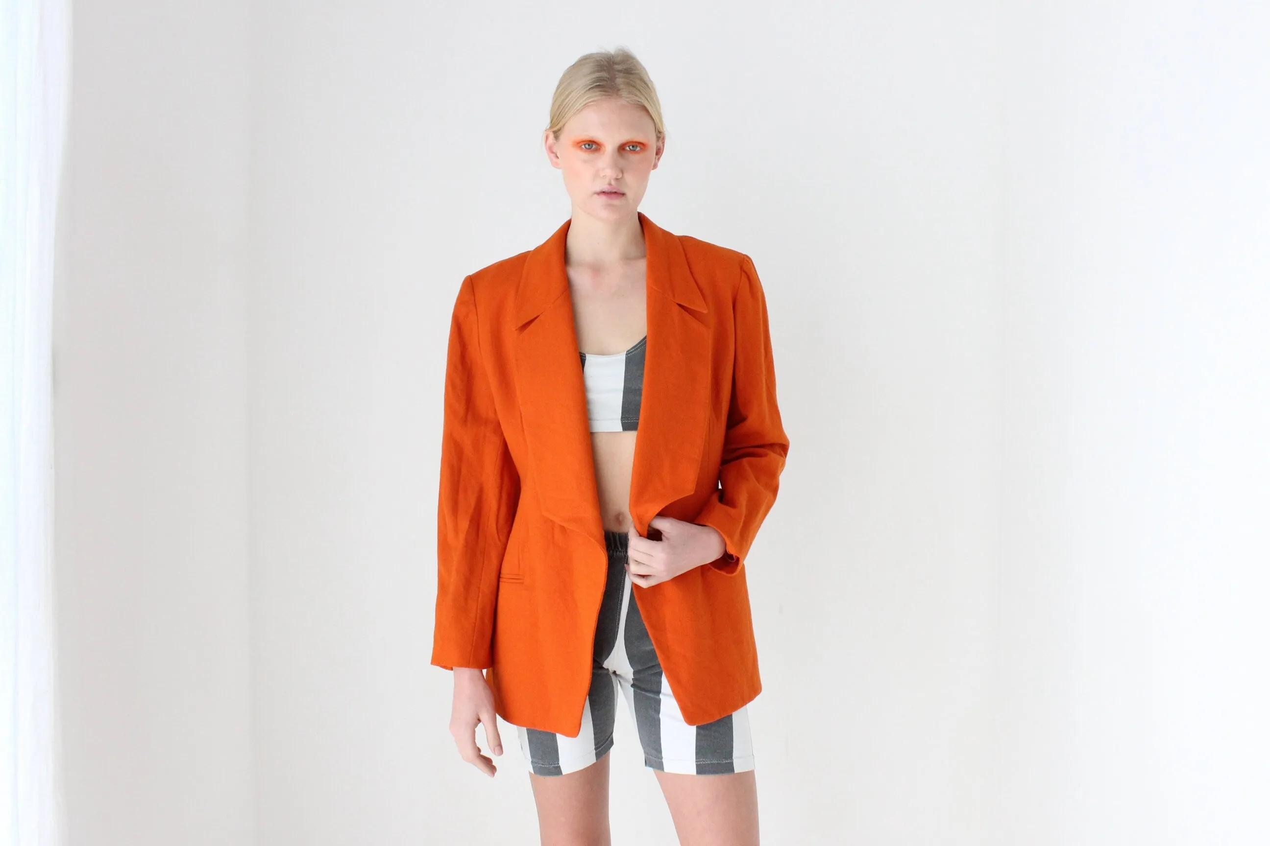 80s Pure New Wool Vibrant Tailored Blazer