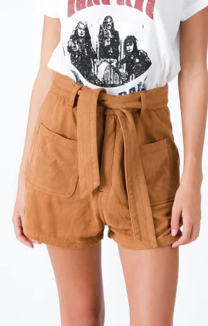 Afends Womens Annie Suede - Suede Shorts
