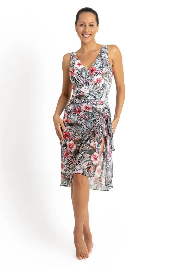 Africa Midi Mesh Sarong - Sky