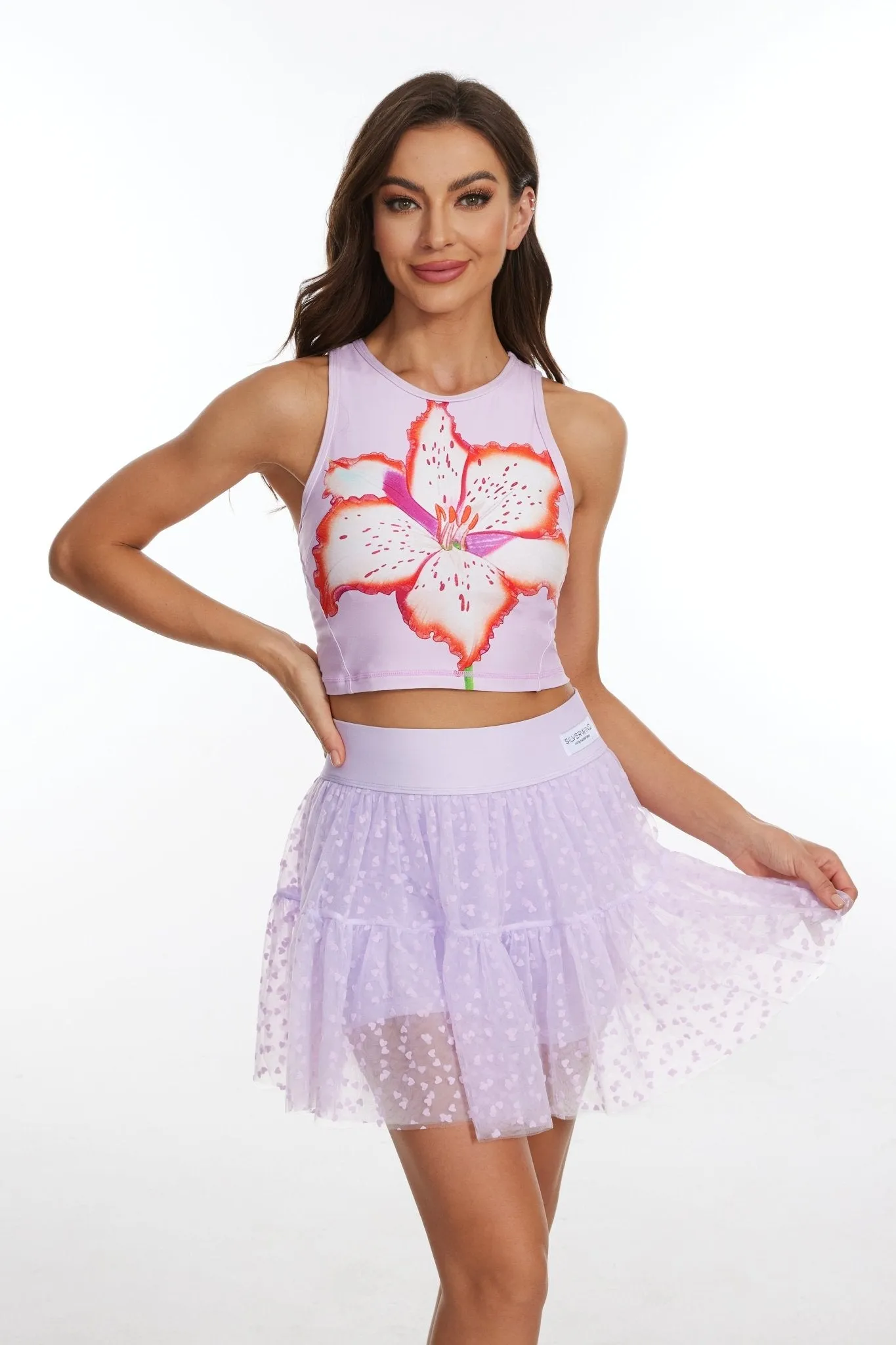 AllDay Sparkle Active Tennis Skirt - Purple