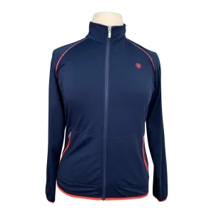 Ariat Lightweight Zip-Up Jacket in Navy/Coral - Women's Large