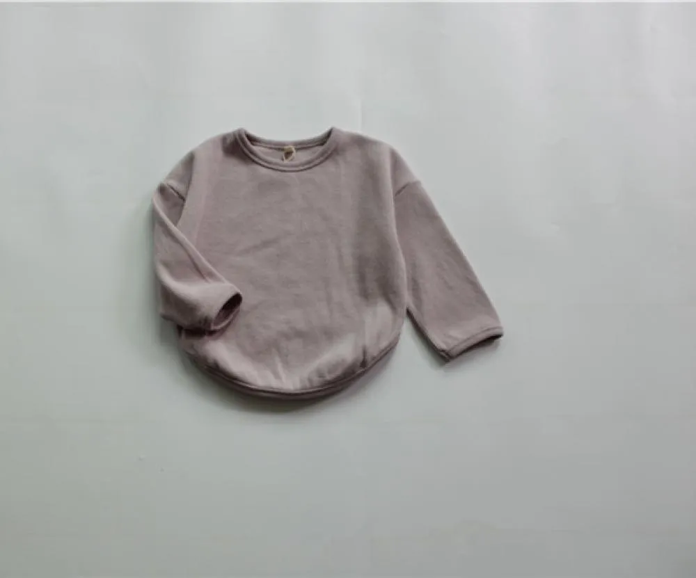 Autumn And Winter Children's Long-sleeved T-shirt Waffle Boys And Girls T-shirt Wholesale Kids Clothes