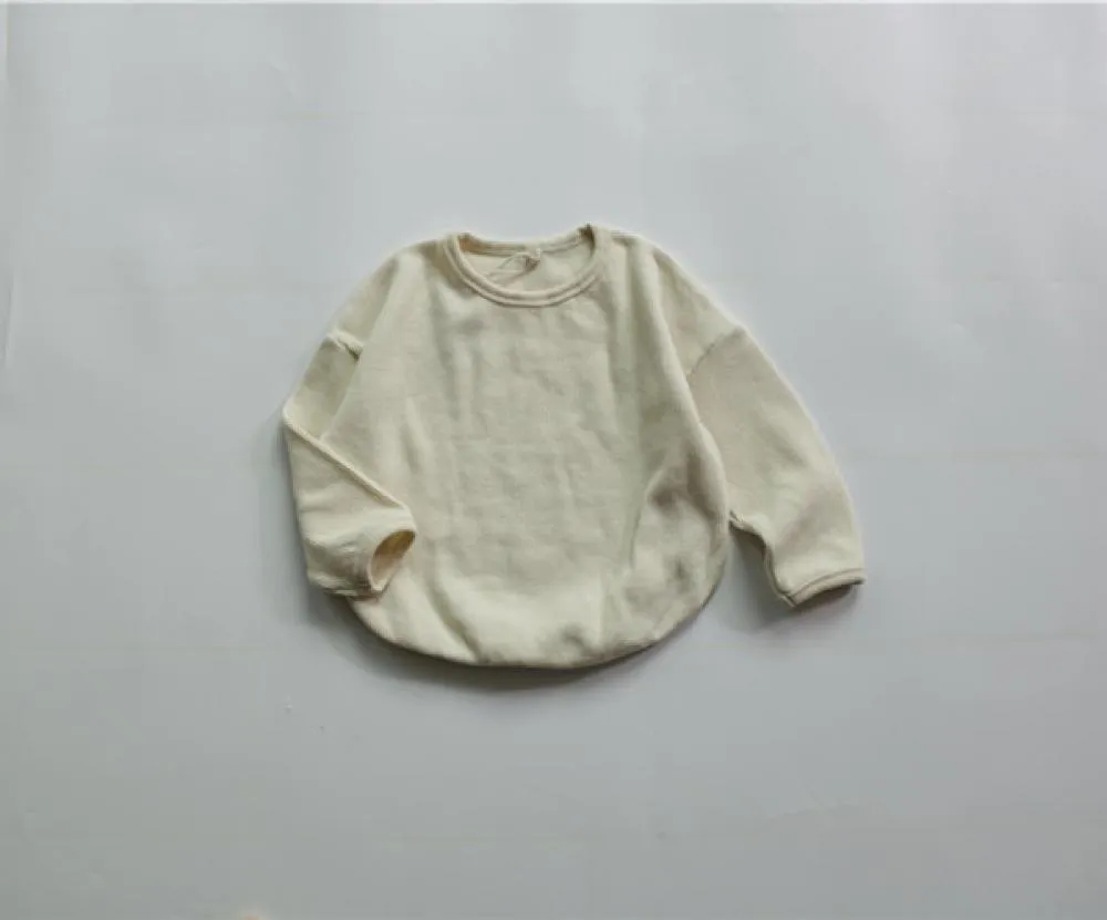 Autumn And Winter Children's Long-sleeved T-shirt Waffle Boys And Girls T-shirt Wholesale Kids Clothes
