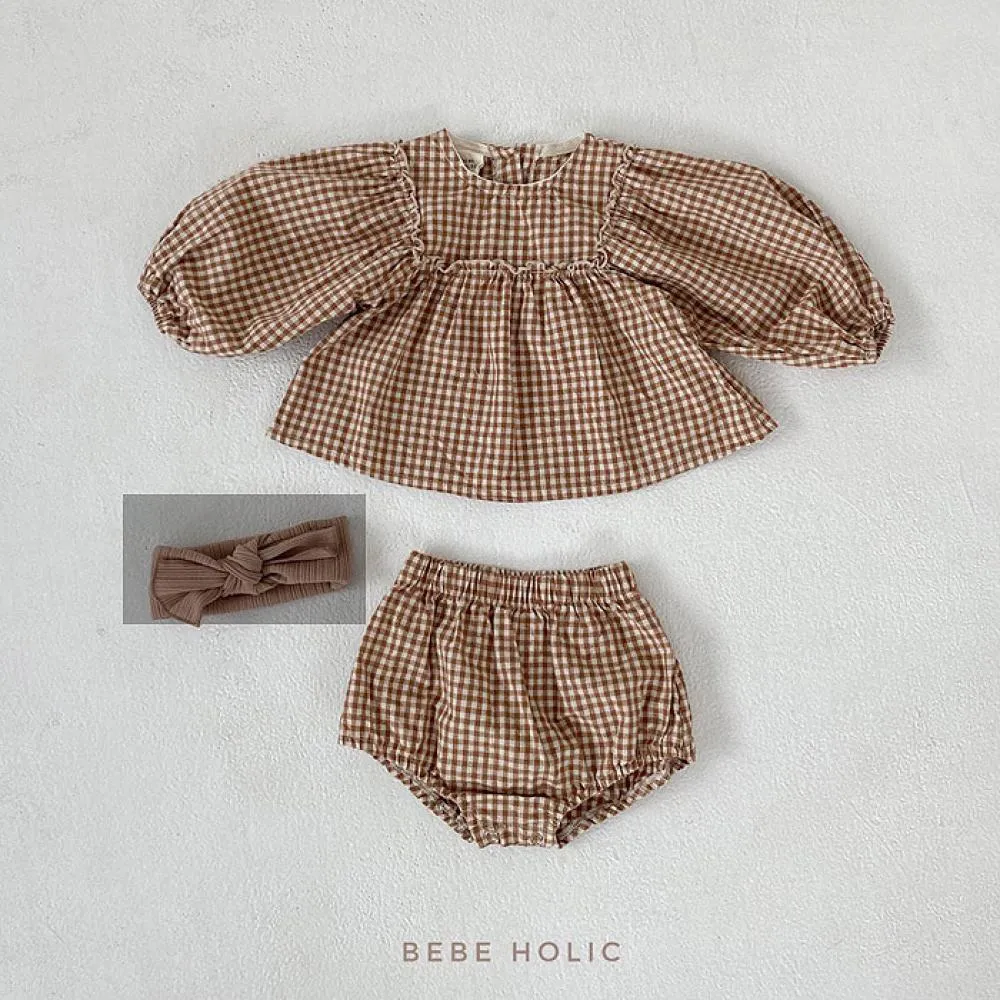 Autumn Baby Plaid Suit Baby Clothes Wholesale
