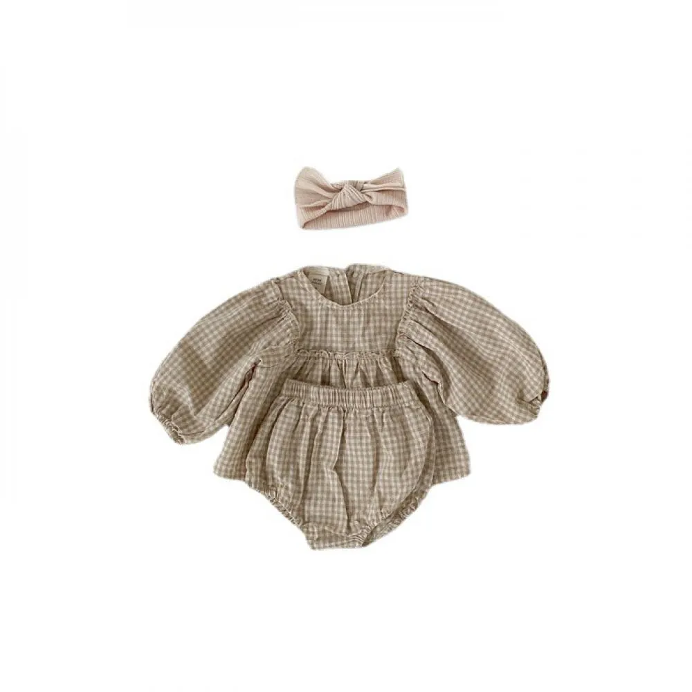 Autumn Baby Plaid Suit Baby Clothes Wholesale