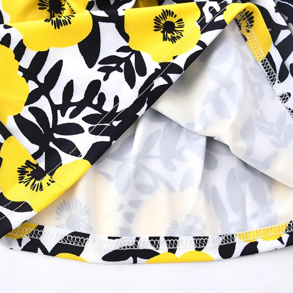 Autumn Halloween Baby Girl Long Sleeve Romper Sunflower Suspender Skirt Suit Baby Wholesale Clothes