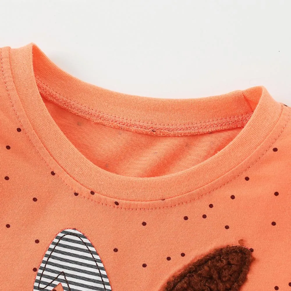 Autumn Toddler Girls Cotton Long Sleeve Round Neck Kids T-Shirt Wholesale