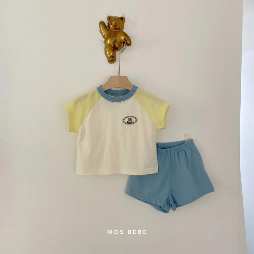 Baby Short Sleeve Contrast Color Two Piece Cotton Summer Dress Wholesale Baby Children Clothing