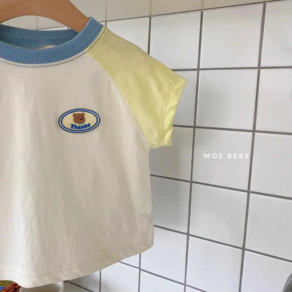 Baby Short Sleeve Contrast Color Two Piece Cotton Summer Dress Wholesale Baby Children Clothing