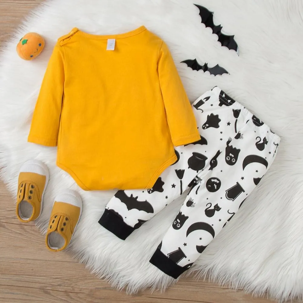 Baby Spring And Autumn Romper Cute Halloween Two-piece Set Wholesale Baby Clothes