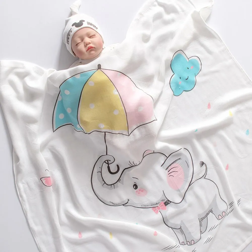Baby Summer Double Gauze Bamboo Fiber 110*110CM Wholesale Baby Blanket