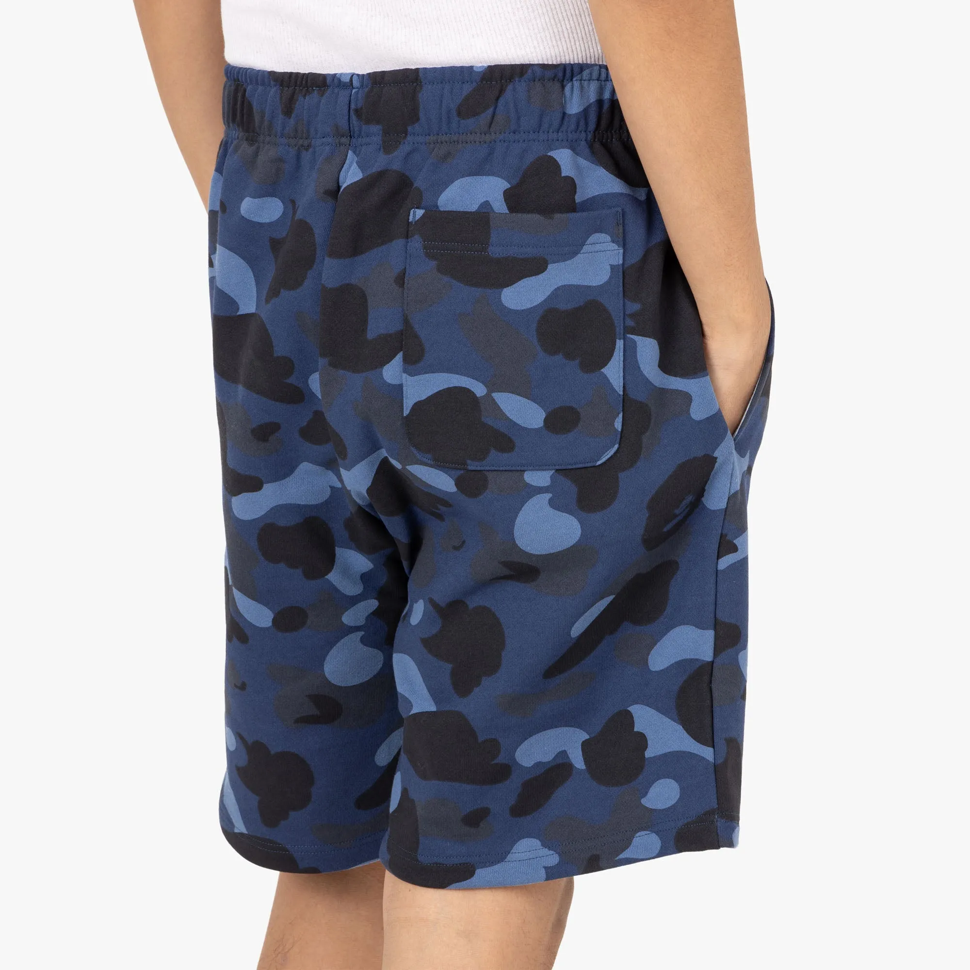 BAPE Color Camo Shark Sweat Shorts / Navy