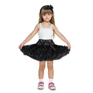 BEAUTY DY Tutu Toddler, Petticoat Toddler Pettiskirt Tutu Skirt for Baby Girls(Black/Pink/White/Red/Wine Red), Medium