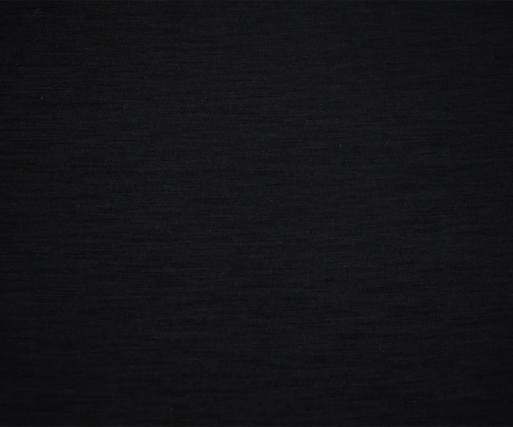 Black Wool Stretch Spandex Jersey Knit Fabric