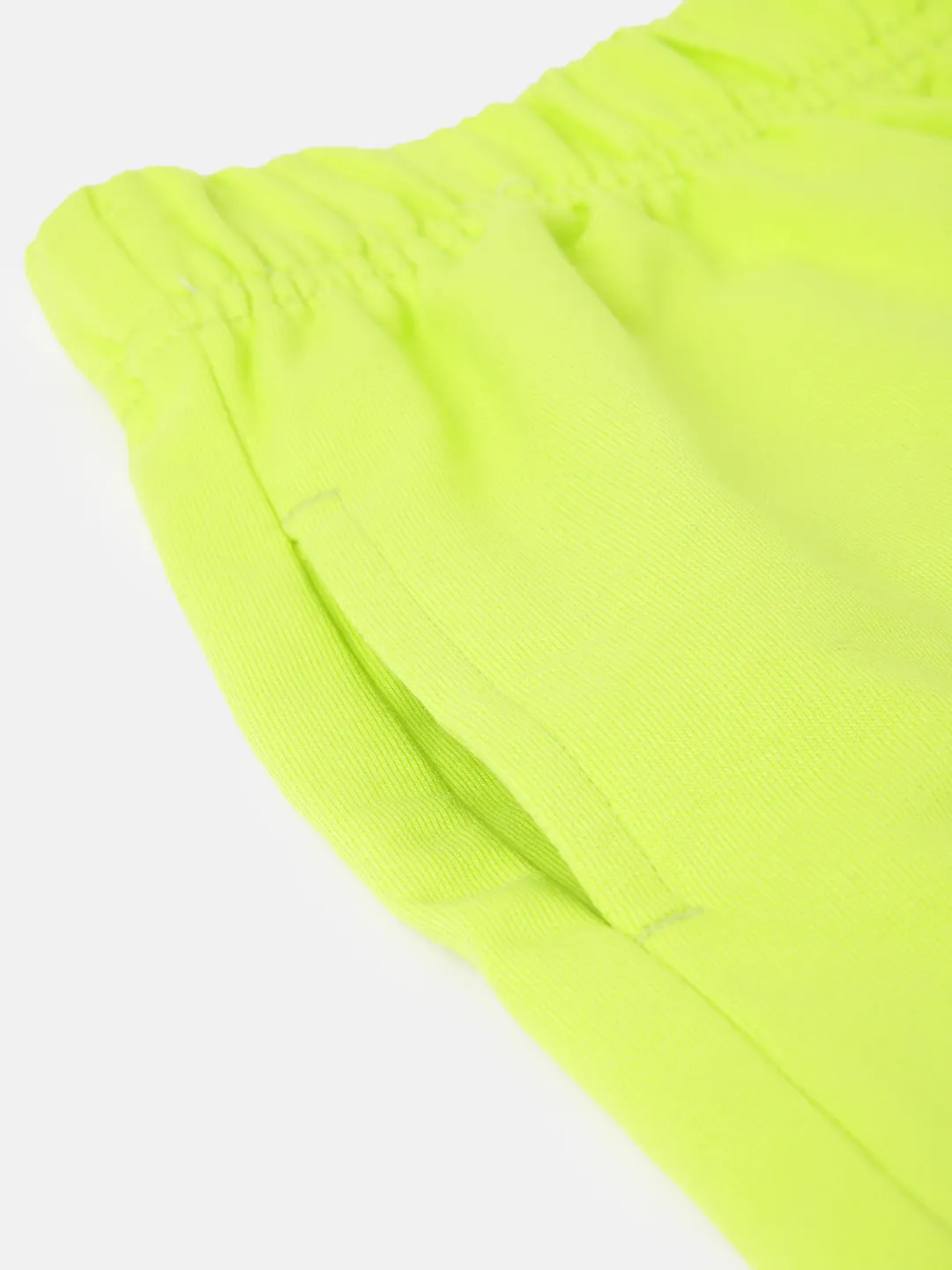 Blue Giraffe Girls Green Solid Regular Fit Shorts