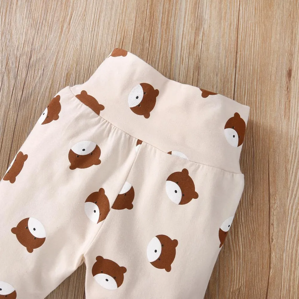 Bohemian Boys and Girls Long Sleeve Bear Romper Set Baby Wholesale Clothes