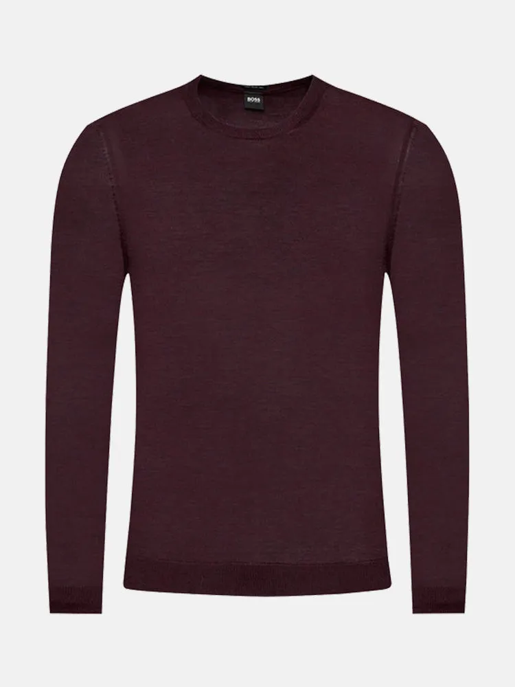 Boss Round Neck Sweater In Finest Italian Yarn-TB0103
