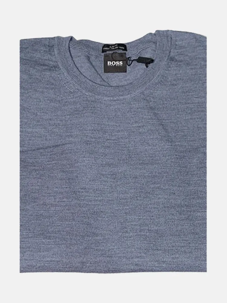 Boss Round Neck Sweater in Finest Italian Yarn-TB0110