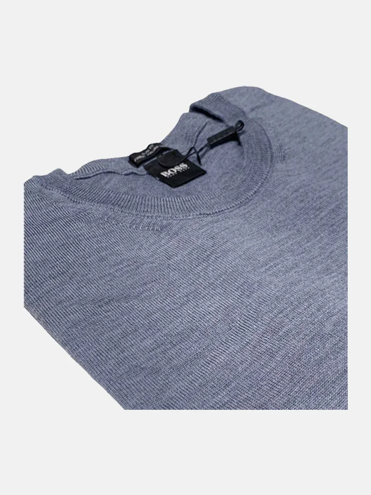 Boss Round Neck Sweater in Finest Italian Yarn-TB0110