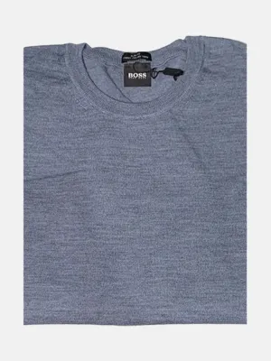 Boss Round Neck Sweater in Finest Italian Yarn-TB0110