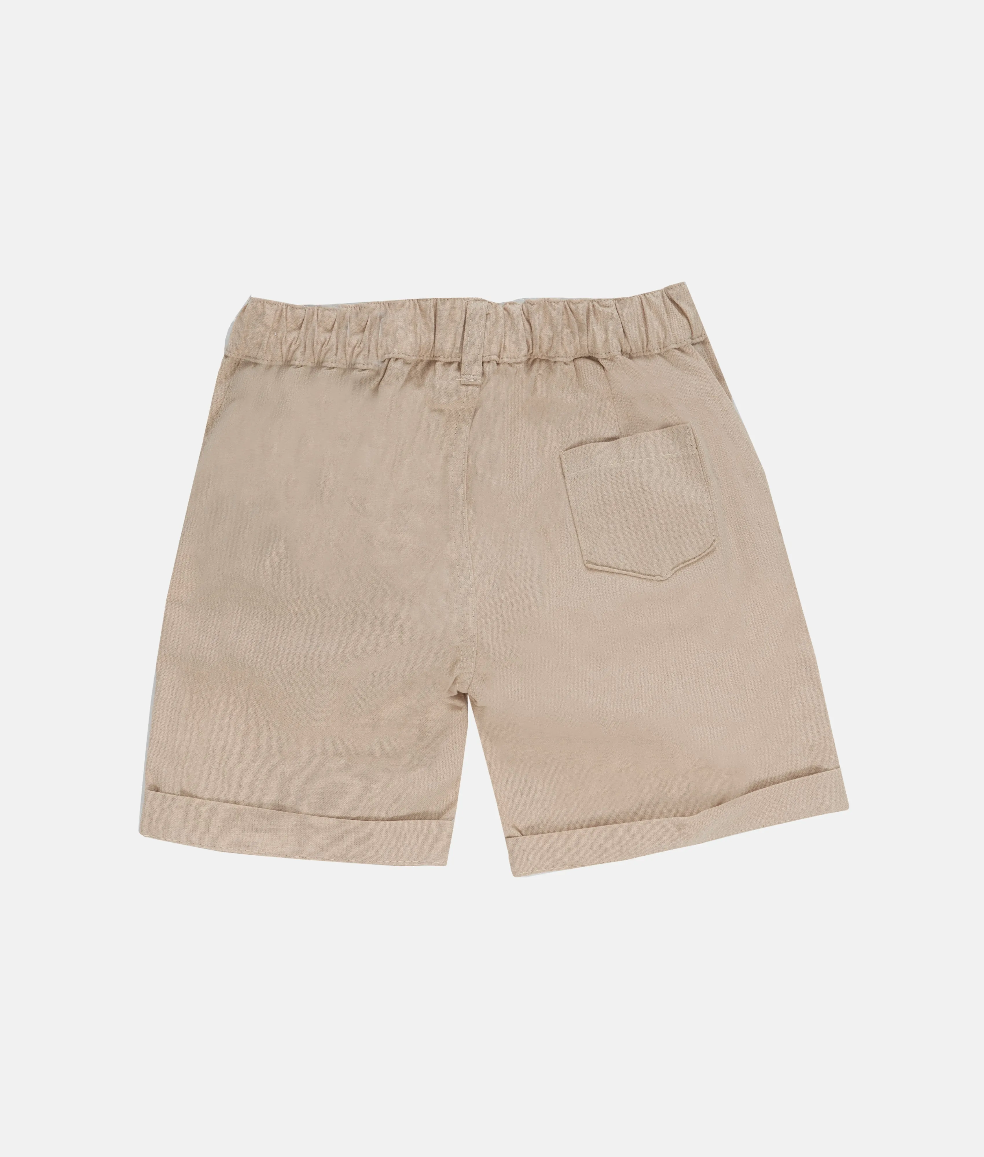 Boys Linen Shorts - Beige