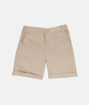 Boys Linen Shorts - Beige