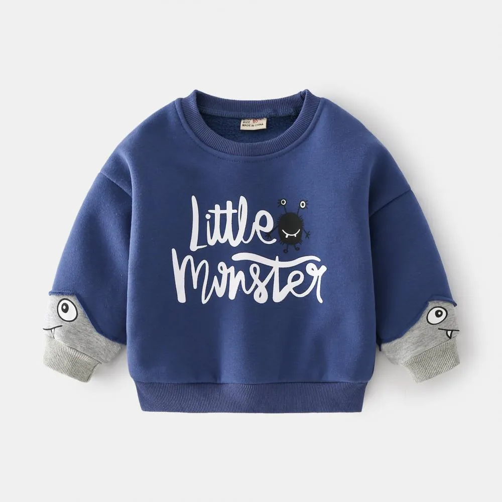 Boy's Sweater Autumn And Winter Fleece Top Wholesale Kids Clothes