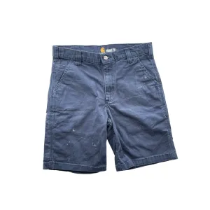 Carhartt Navy Blue Distressed Relaxed Fit Canvas Cargo Shorts