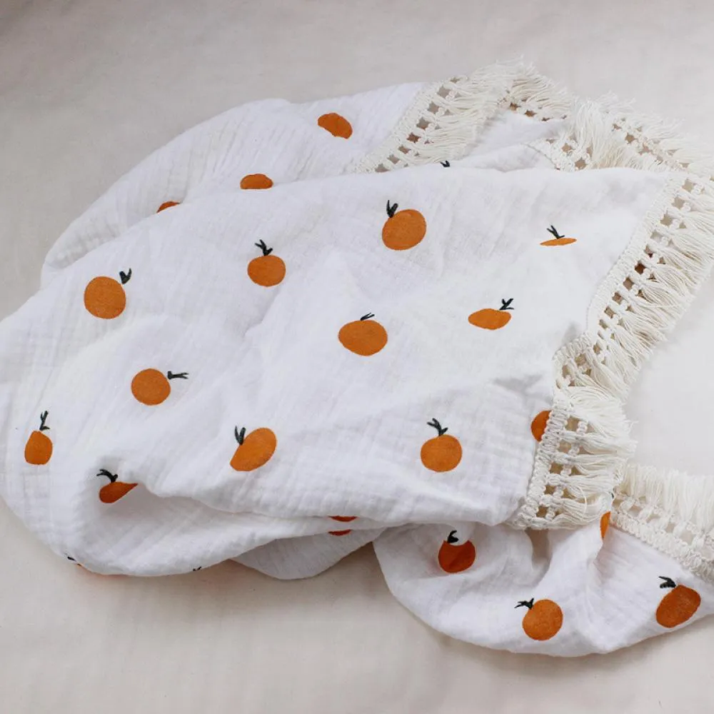 Children's Double Cotton Soft Tassel Baby Bath Towel Baby Blanket Wholesale Baby Blankets