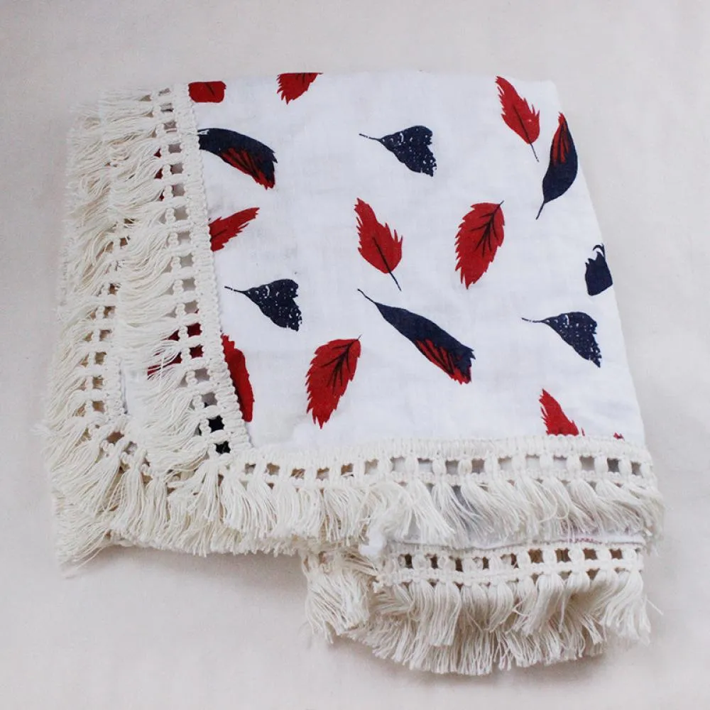 Children's Double Cotton Soft Tassel Baby Bath Towel Baby Blanket Wholesale Baby Blankets