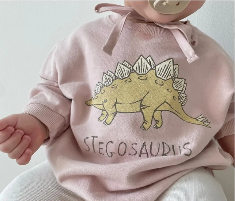 Children's Long-sleeved Bag Fart Shirt Dinosaur Print Romper Autumn Wholesale