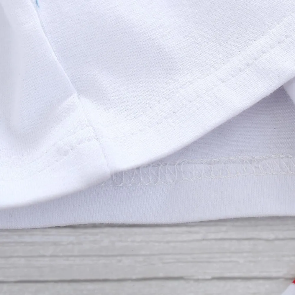 Christmas Children's Clothing Santa Claus Letter Print Long Sleeve Top Striped Flared Pants Set Wholesale