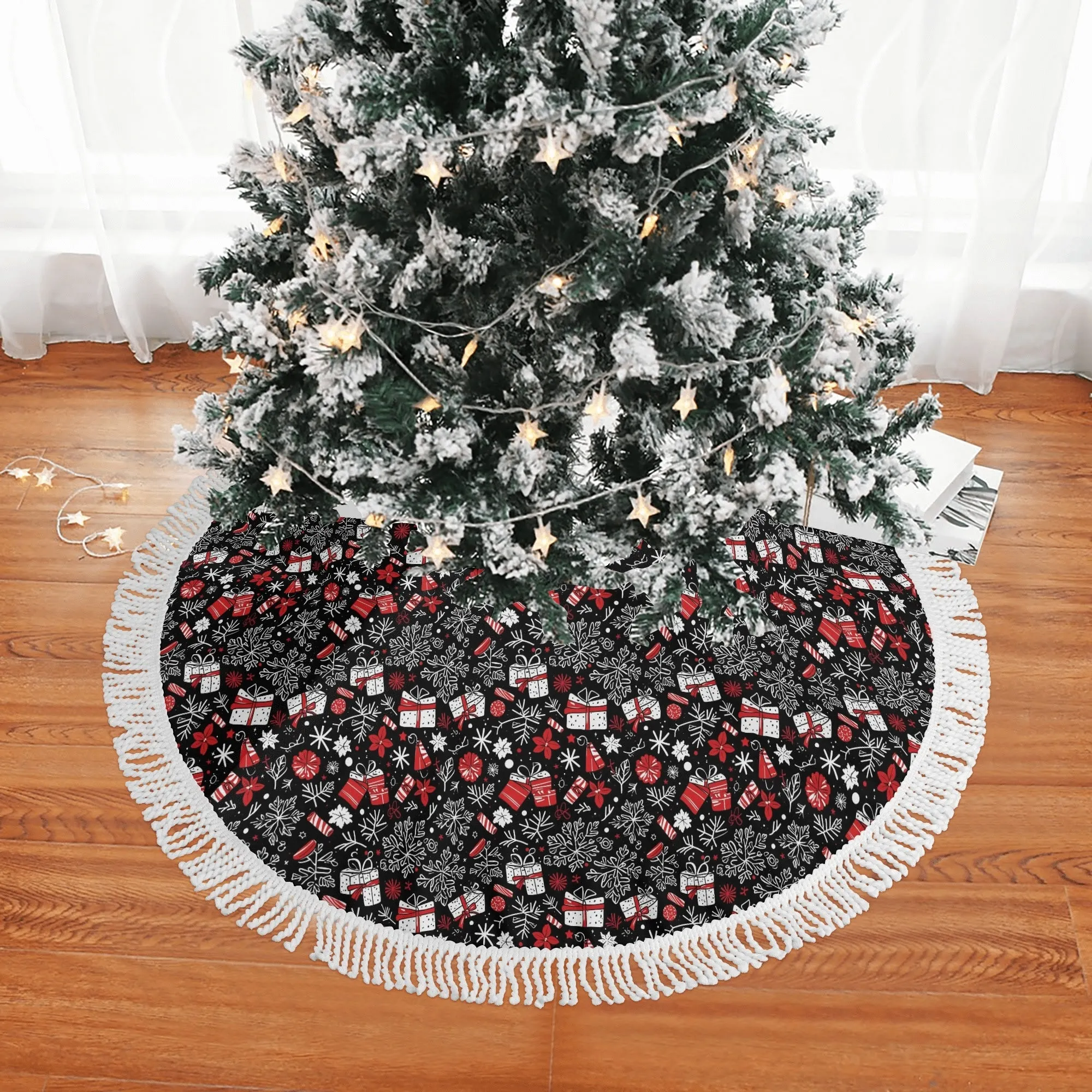 Christmas Gift Fringed Christmas Tree Skirts