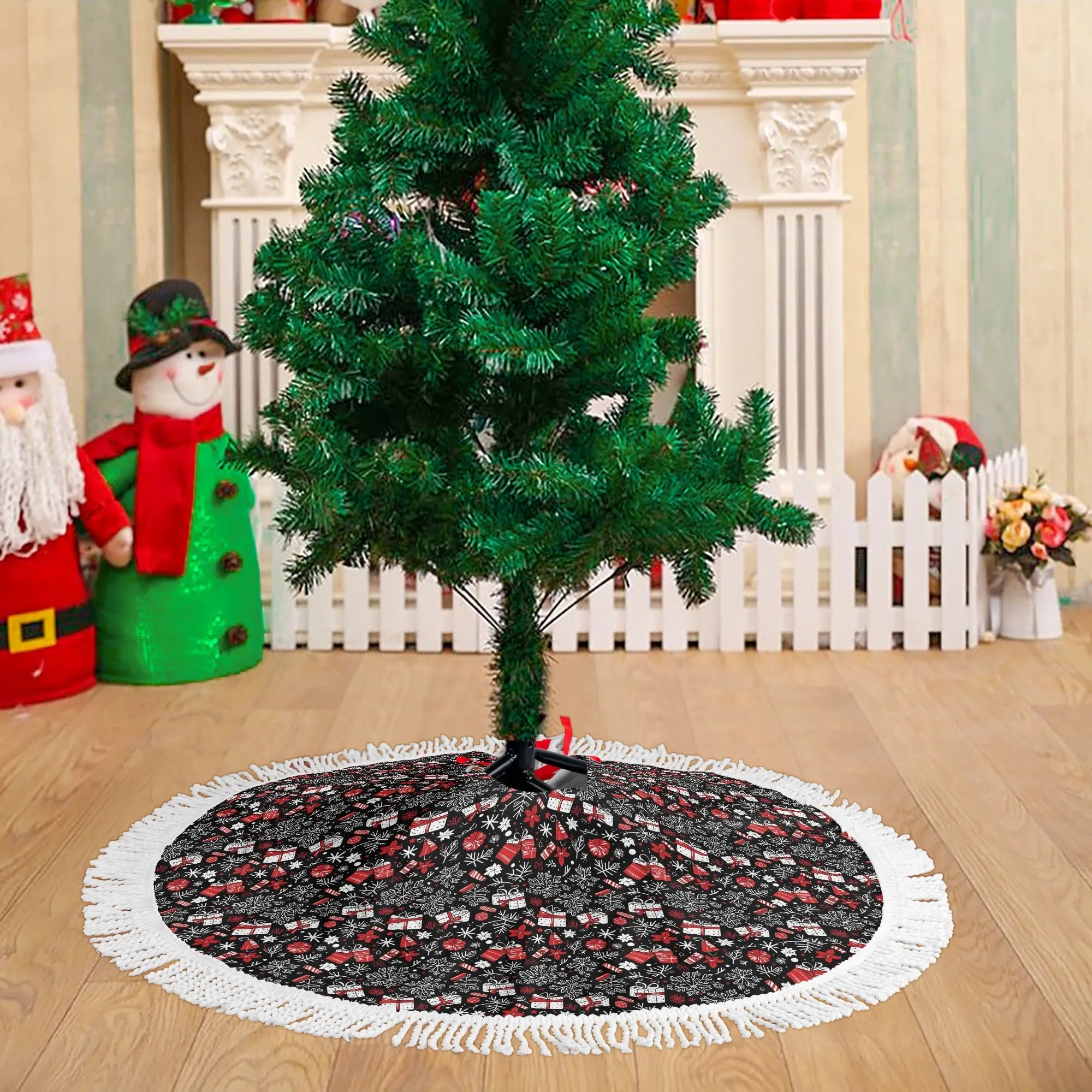 Christmas Gift Fringed Christmas Tree Skirts