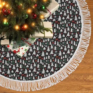 Christmas Trees Fringed Christmas Tree Skirts