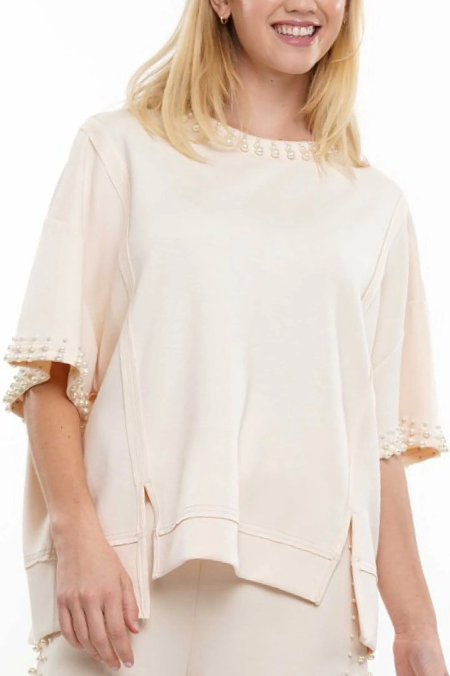 COOL CAT PEARLS DETAIL TOP