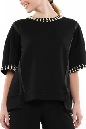 COOL CAT PEARLS DETAIL TOP