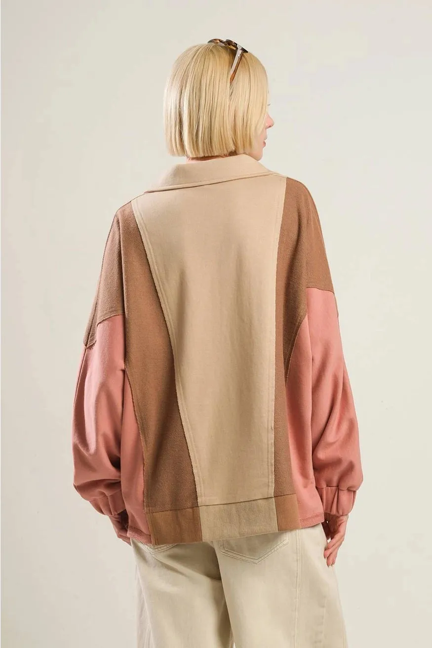 Cool Tones Colorblock Top