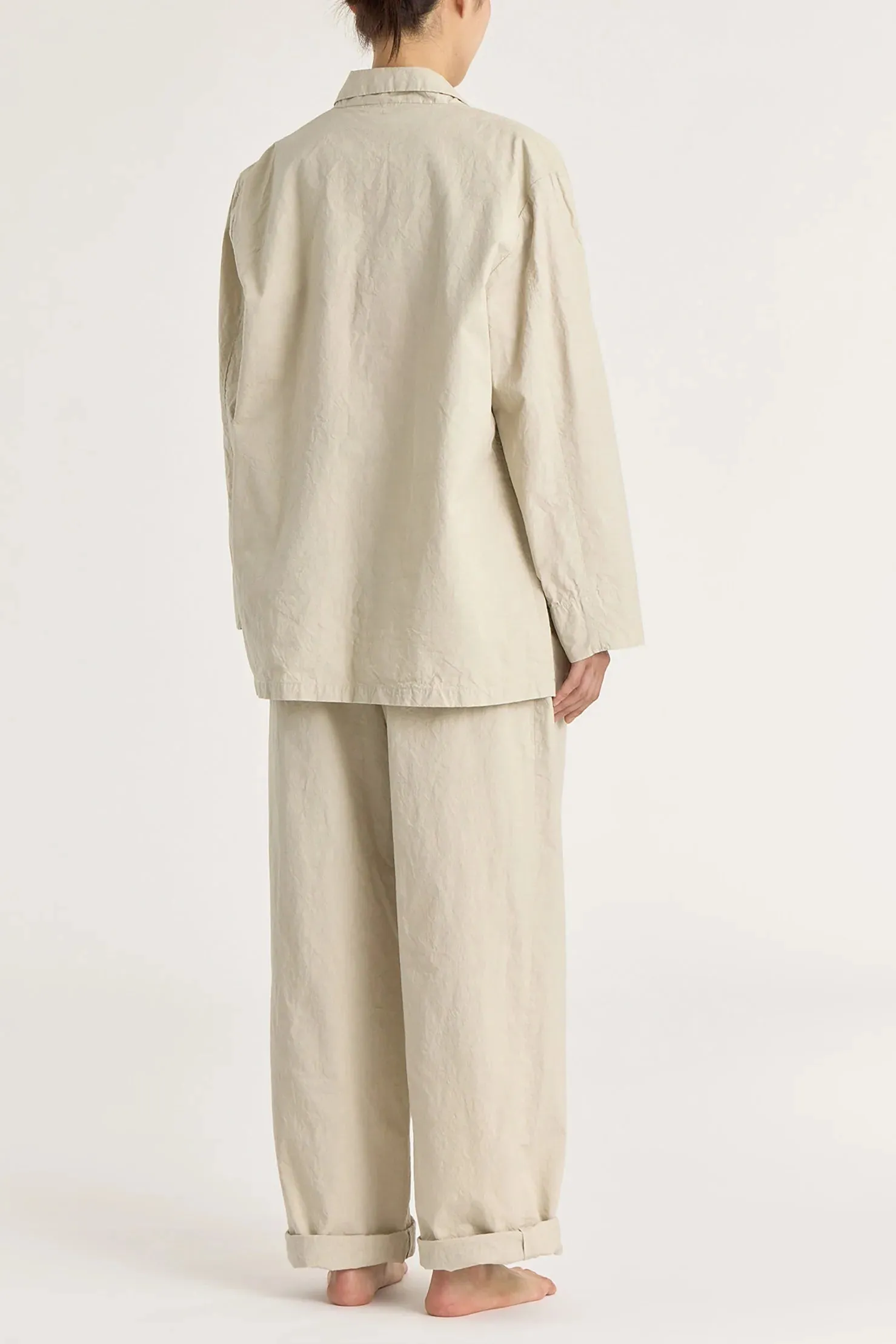 Crinkled Blazer, Stone