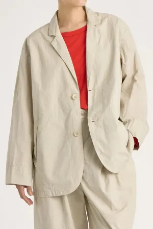 Crinkled Blazer, Stone
