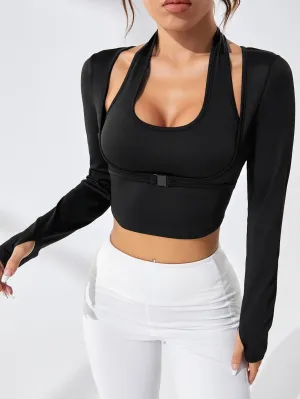 Cut Out 2 In 1 Crop Active Tee SS23