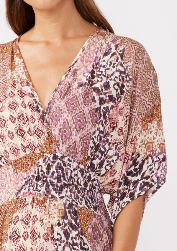 DREAMSCAPE KIMONO MAXI DRESS - NATURAL/CLAY