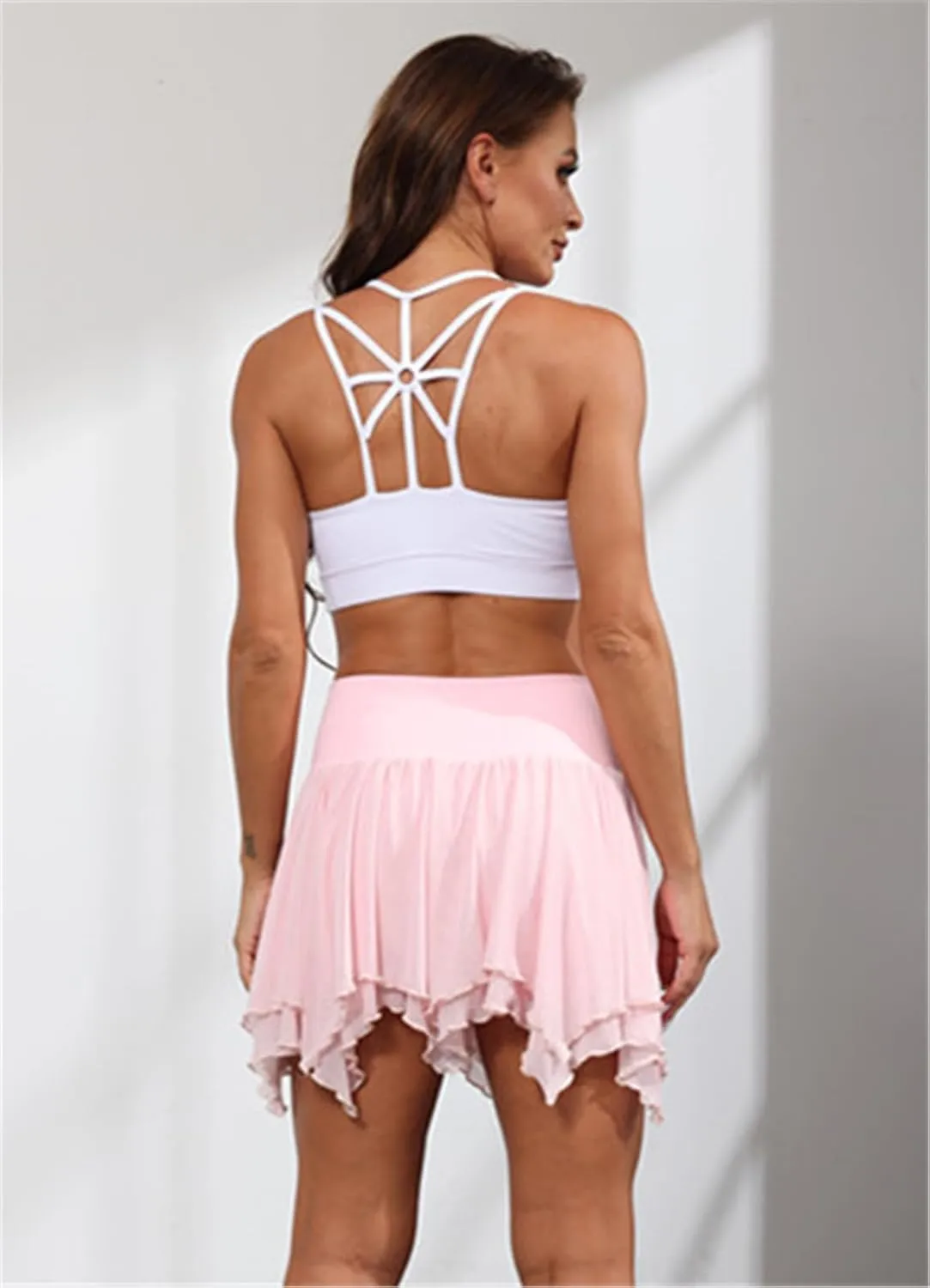 ECHOINE Women's Athletic Tennis Skirt Mesh Workout Golf Pleated Skorts with Shorts High Waisted Y2K Streetwear