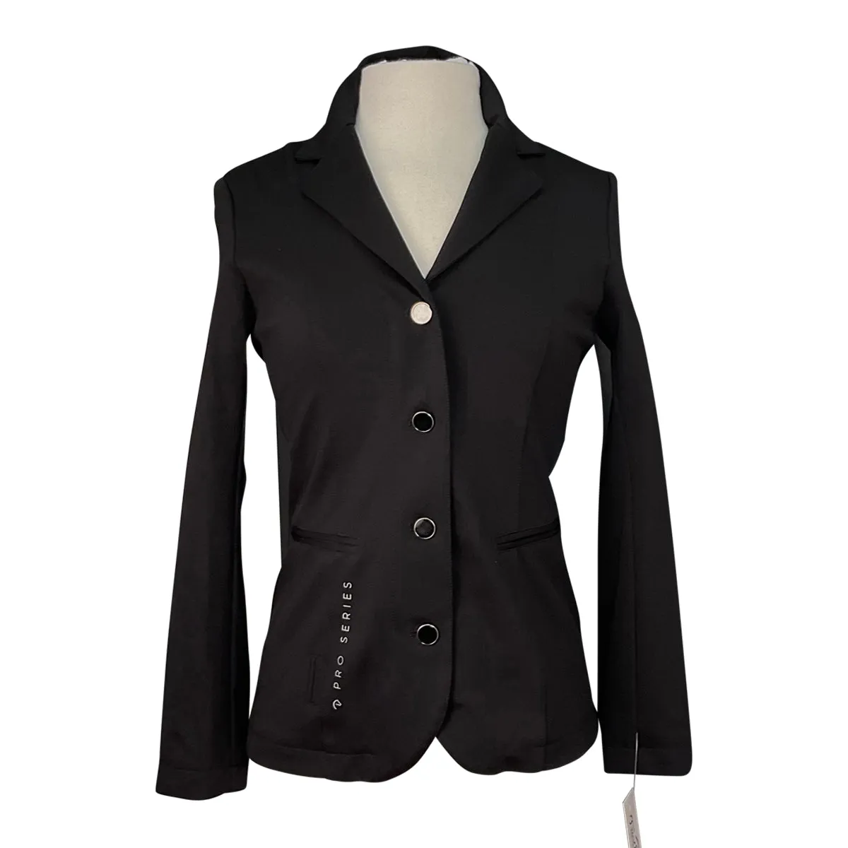 Equitheme ComptAir Women's Air Vest Compatible Show Coat in Black - Women's Small