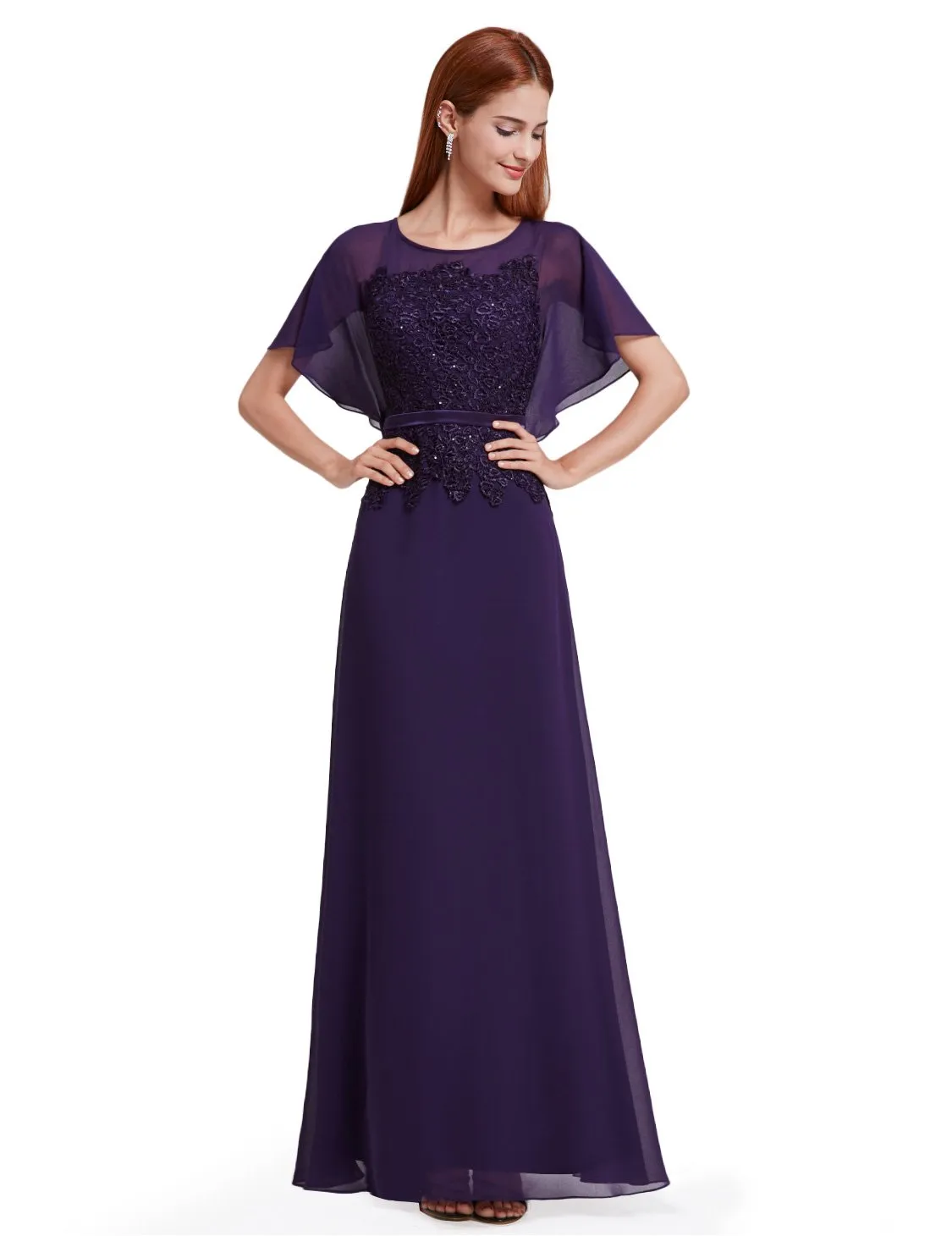 Ever-Pretty Women's Elegant Cap Sleeve Long Evening Dress EP08775
