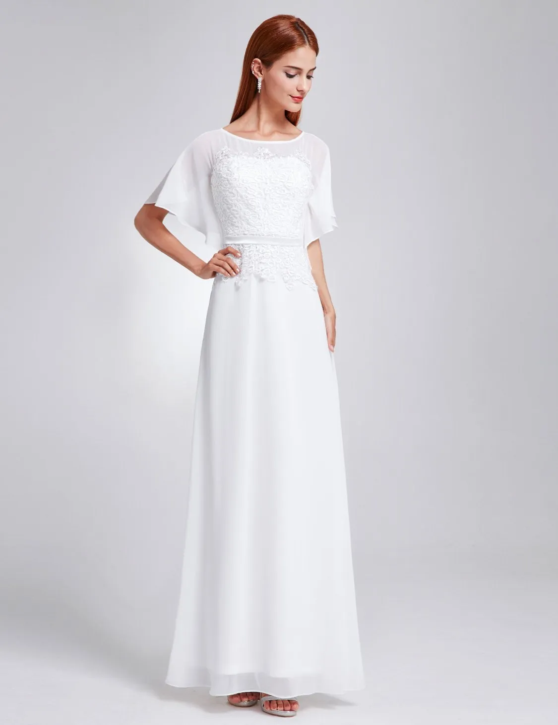 Ever-Pretty Women's Elegant Cap Sleeve Long Evening Dress EP08775