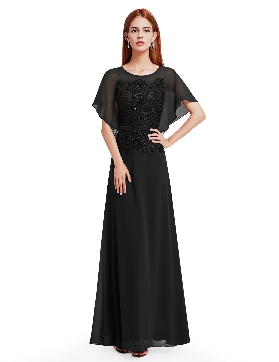 Ever-Pretty Women's Elegant Cap Sleeve Long Evening Dress EP08775