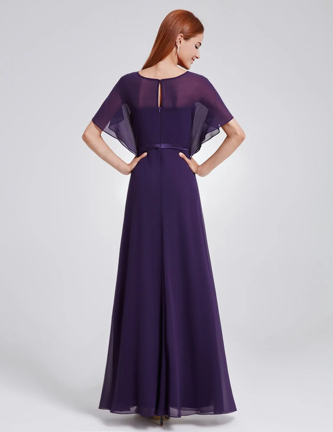 Ever-Pretty Women's Elegant Cap Sleeve Long Evening Dress EP08775