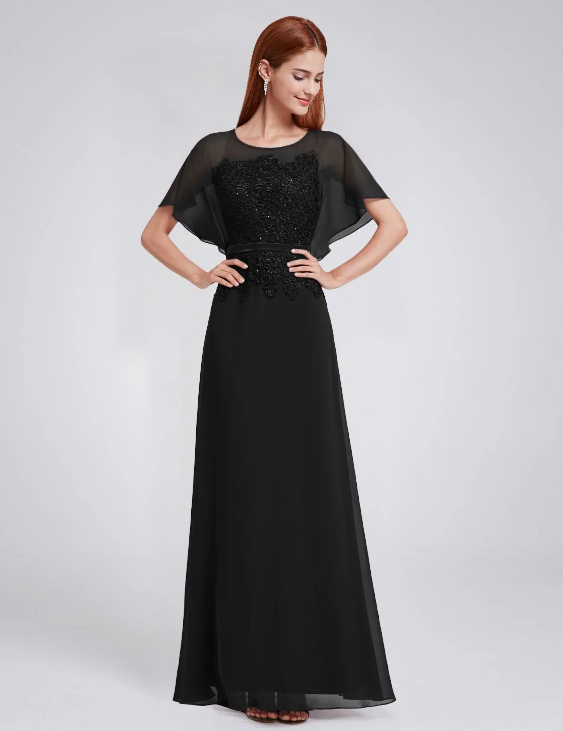 Ever-Pretty Women's Elegant Cap Sleeve Long Evening Dress EP08775